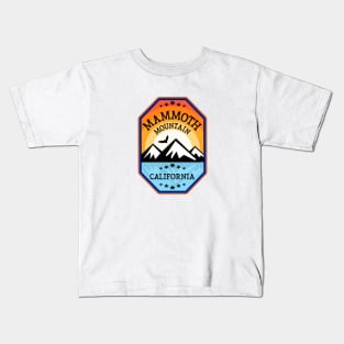 Ski Mammoth Mountain California Skiing Mountain Sunrise Kids T-Shirt